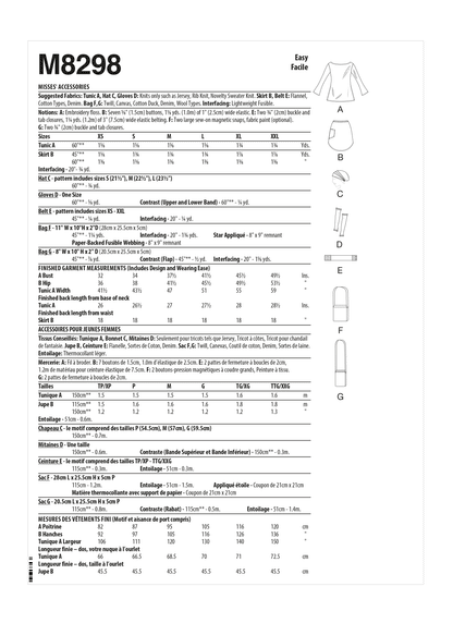 McCall's M8298 Misses' Accessories