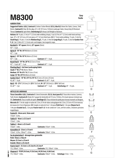 McCall's M8300 Garden Items