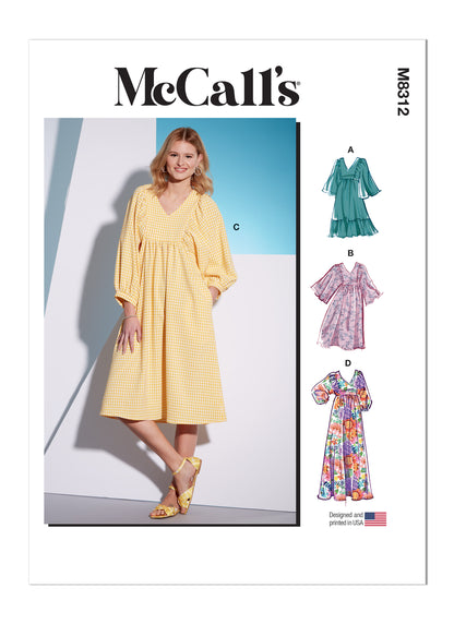 McCall's Pattern 8312 Misses' Dresses