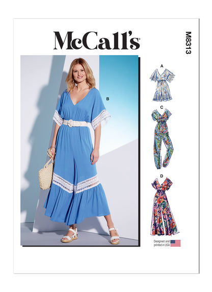 McCall's Pattern 8313 Miss Romper & Jumpsuits