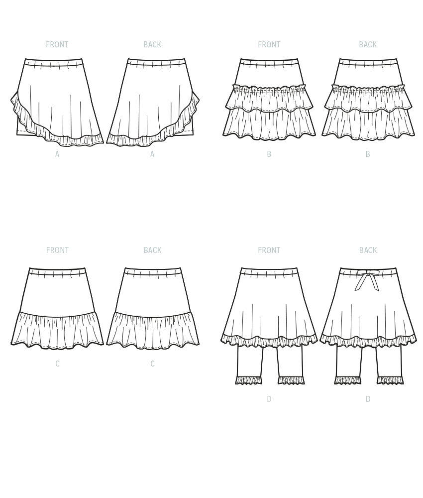 McCall's Pattern 8316 Children's Skorts