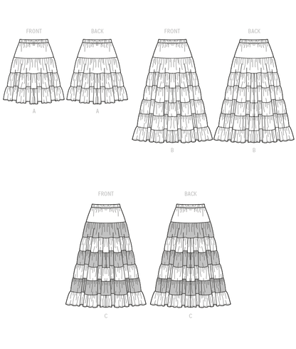 McCall's Pattern 8326 Misses' Skirts