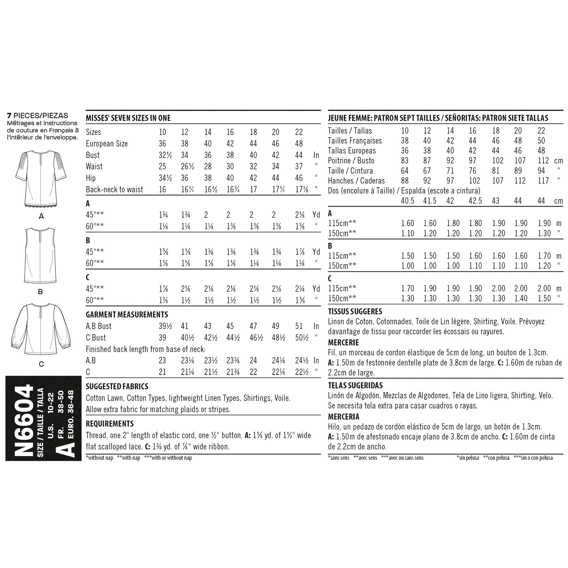 Newlook Pattern N6677 Misses' Jacket and Pants