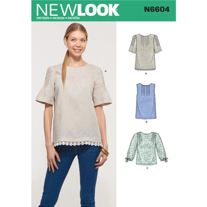 Newlook Pattern N6676 Misses' Skirts With Waist Yoke and Hem Variations