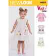 Newlook Pattern 6385 Babies' Dress, Romper and Panties
