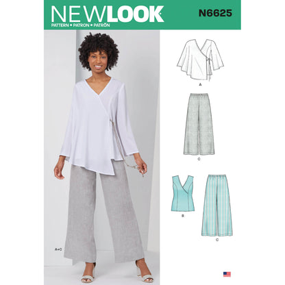 Newlook Pattern N6605 Misses' Skirt with Neck Tie