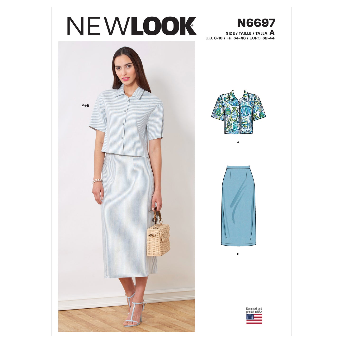 Newlook Pattern N6687 Misses' Knit Skirt & Top