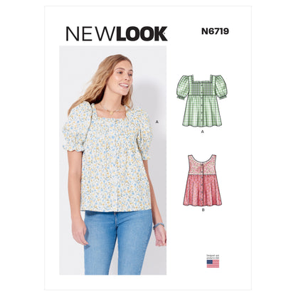 Newlook Pattern 6719 Misses' Tops