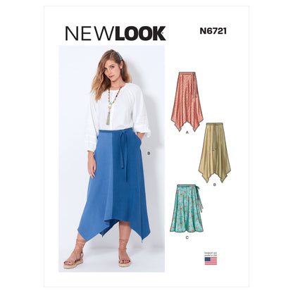 Newlook Pattern 6721 Misses' Skirts