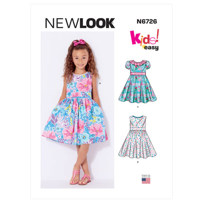 Newlook Pattern 6726 Toddler/Child Dresses