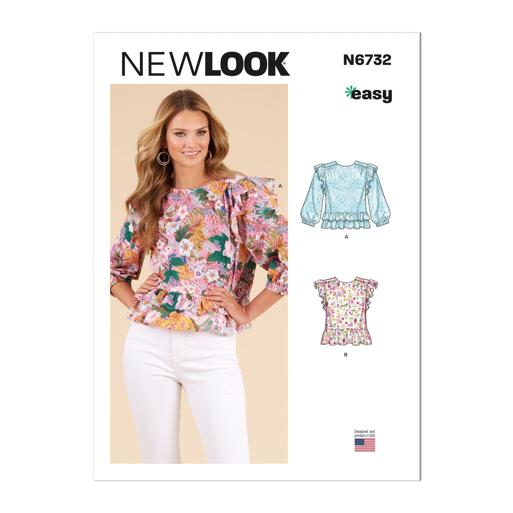 Newlook Pattern 6732 Misses' Tops