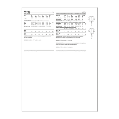 Newlook Pattern 6733 Misses' Knit Tops