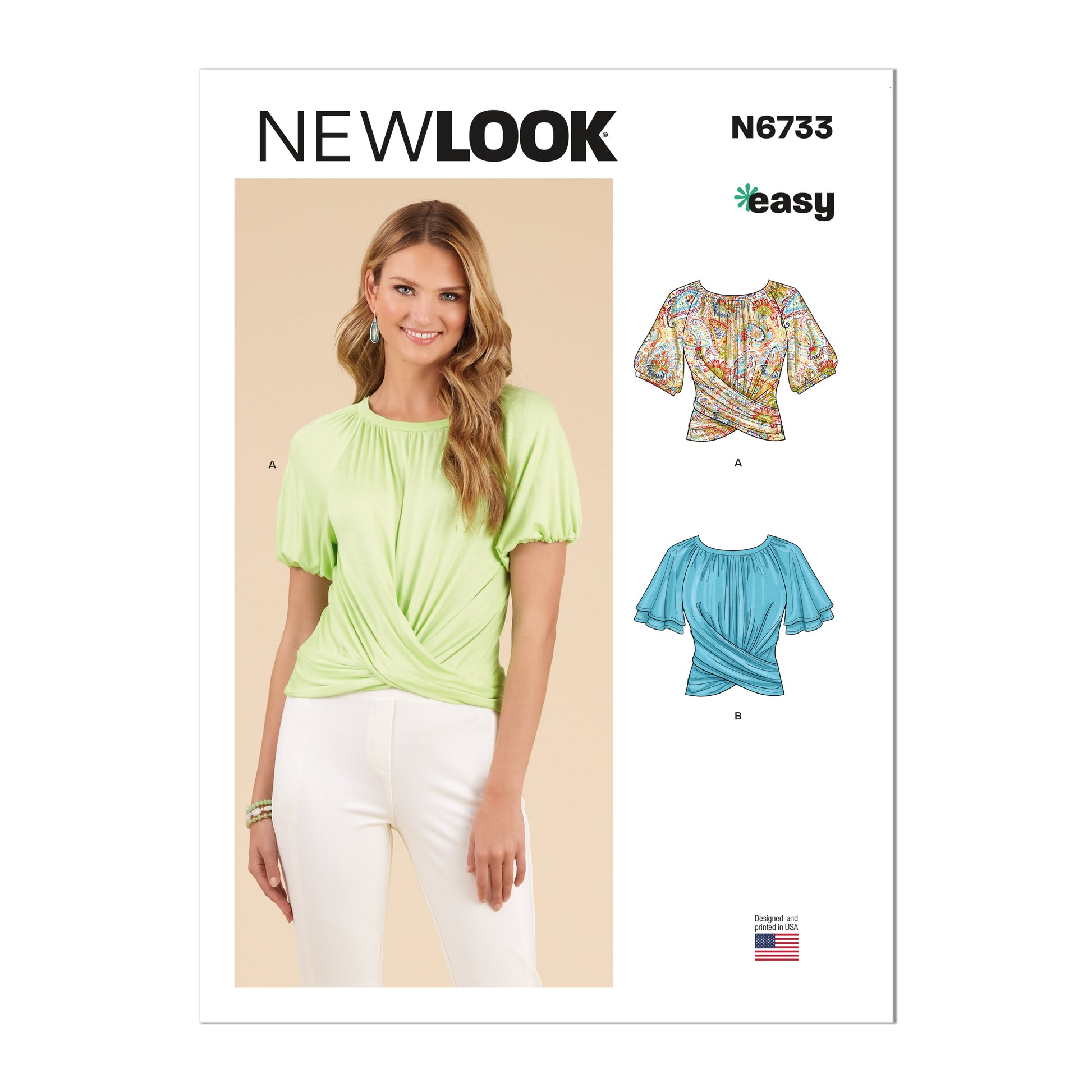 Newlook Pattern 6733 Misses' Knit Tops