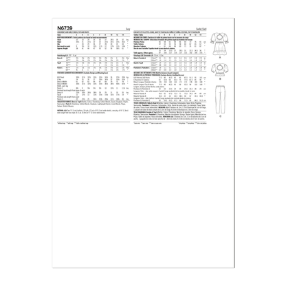 Newlook Pattern 6739 Children's and Girls' Dress, Top and Pants