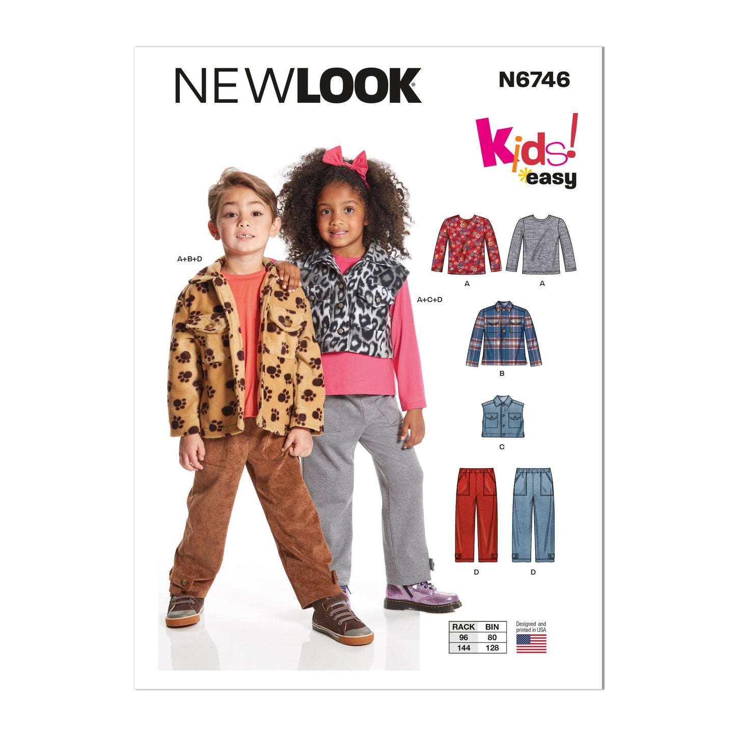 Newlook Pattern Un6746 Children's Knit Top, Jacket, Vest and Cargo Pants