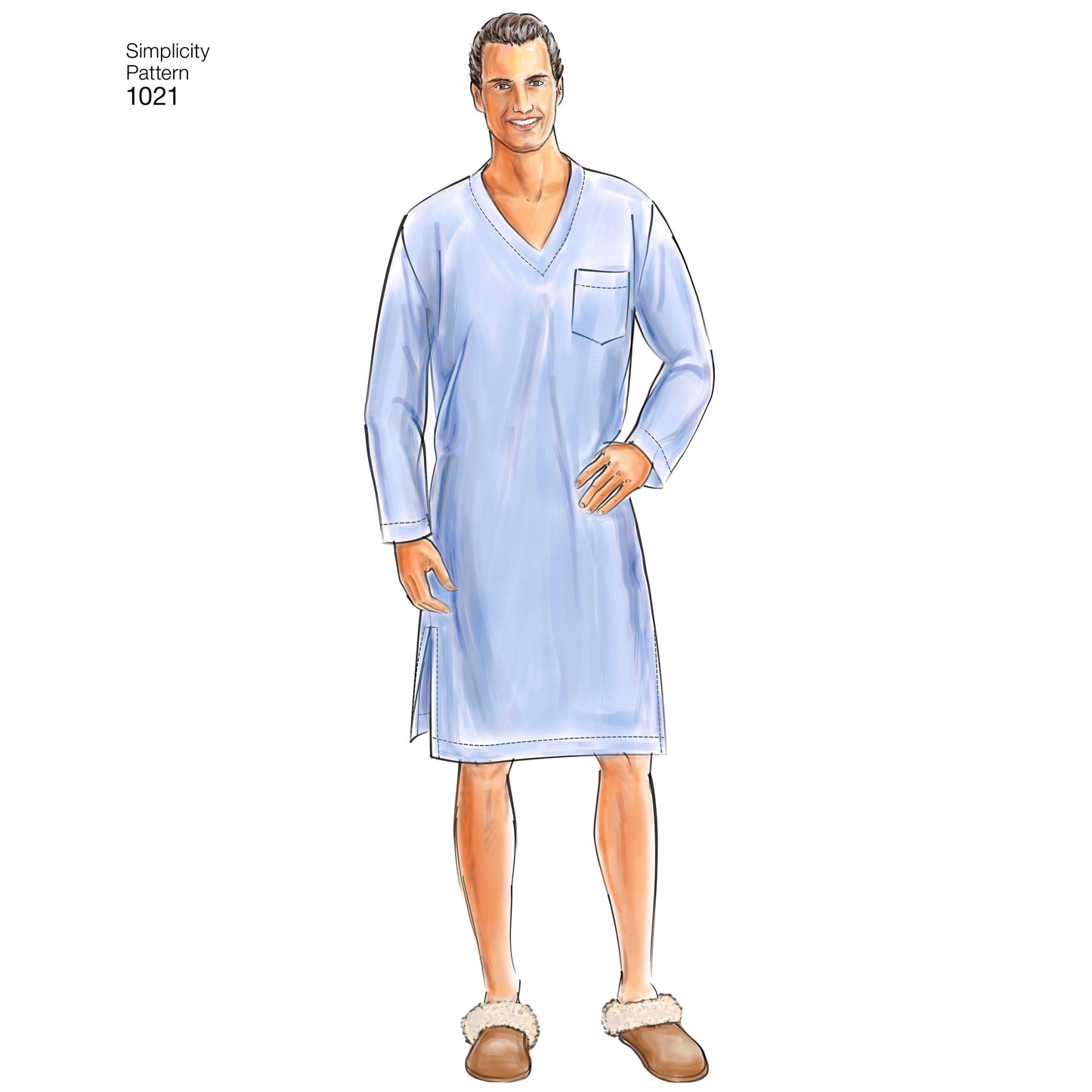 Simplicity Pattern 1021 Men's Classic Pajamas & Robe