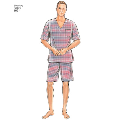 Simplicity Pattern 1021 Men's Classic Pajamas & Robe