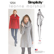 Simplicity Pattern 1254  Women's Leanne Marshall Easy Lined Coat or Jacket