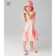 Simplicity Pattern 1456 Child's and Girls' Dress with Bodice Variations and Hat