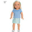 Simplicity Pattern 1484 OS 18" Doll Clothes
