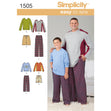 Simplicity Pattern 1505 Husky Boys' & Big & Tall Men's Tops and Trousers