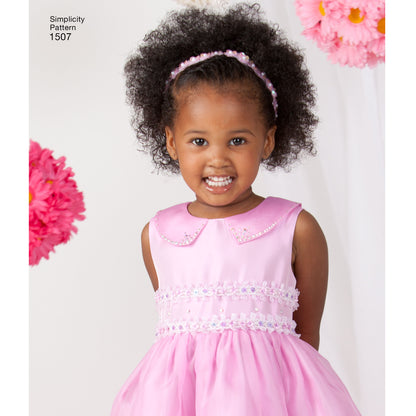Simplicity Pattern 1507 Toddlers' and Child's Special Occasion Dress