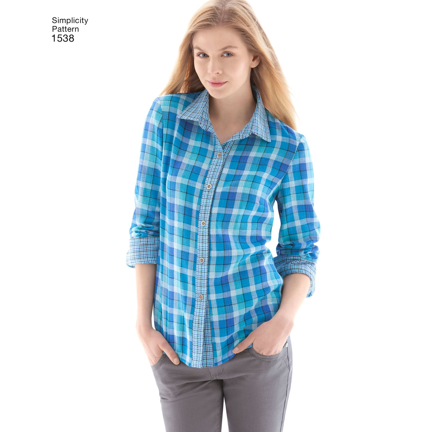 Simplicity Pattern 1538  Women's  Button Front Shirt sizes 6 - 22