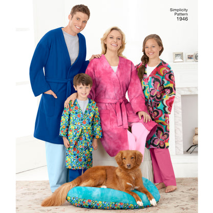 Simplicity Pattern 1946 Learn to Sew Child's Teen's & Adults' Robe