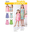 Simplicity Pattern 2241 Learn to Sew Child's & Girl's Dresses