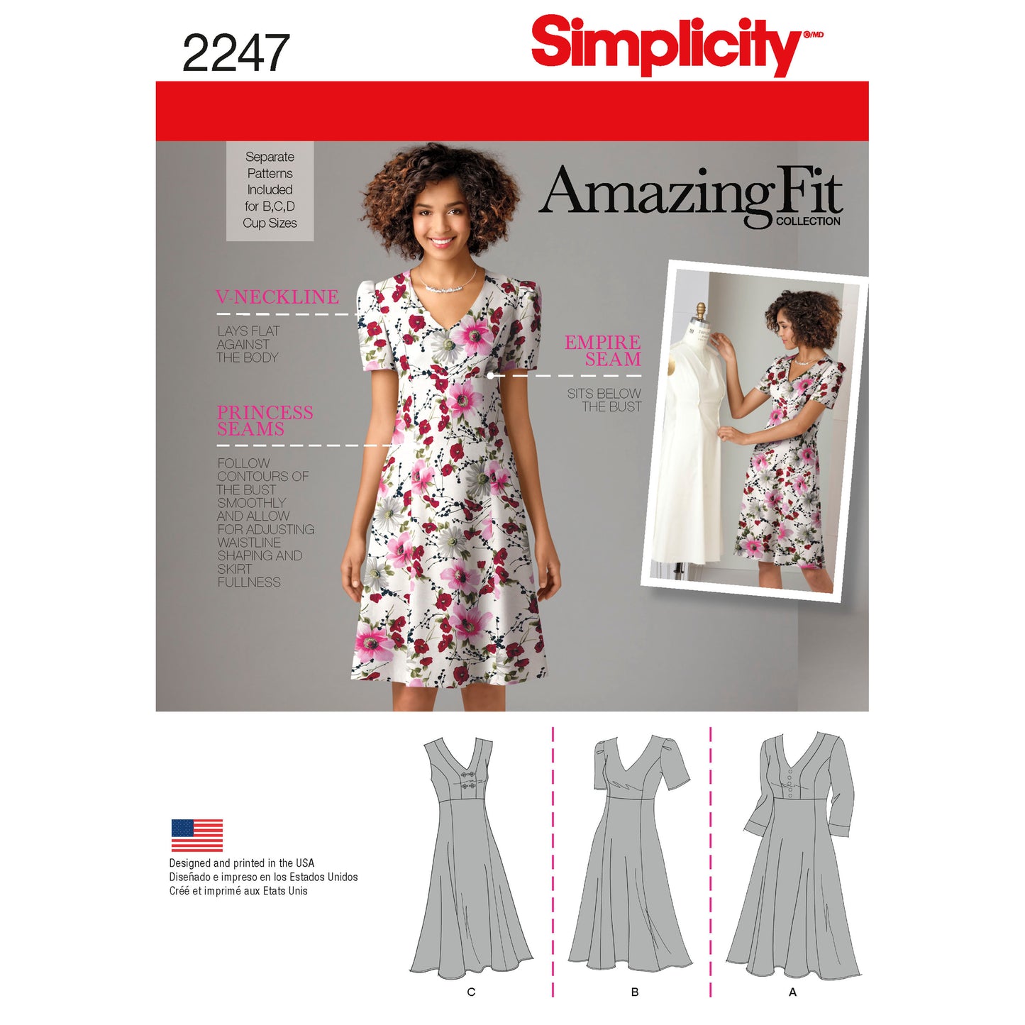 Simplicity Pattern 2247 Women's & Plus Size Amazing Fit Dresses