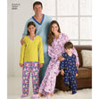 Simplicity Pattern 3935 Women's/Men/Child Sleepwear