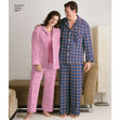 Simplicity Pattern 3971 Women's & Men's Plus Size Sleepwear