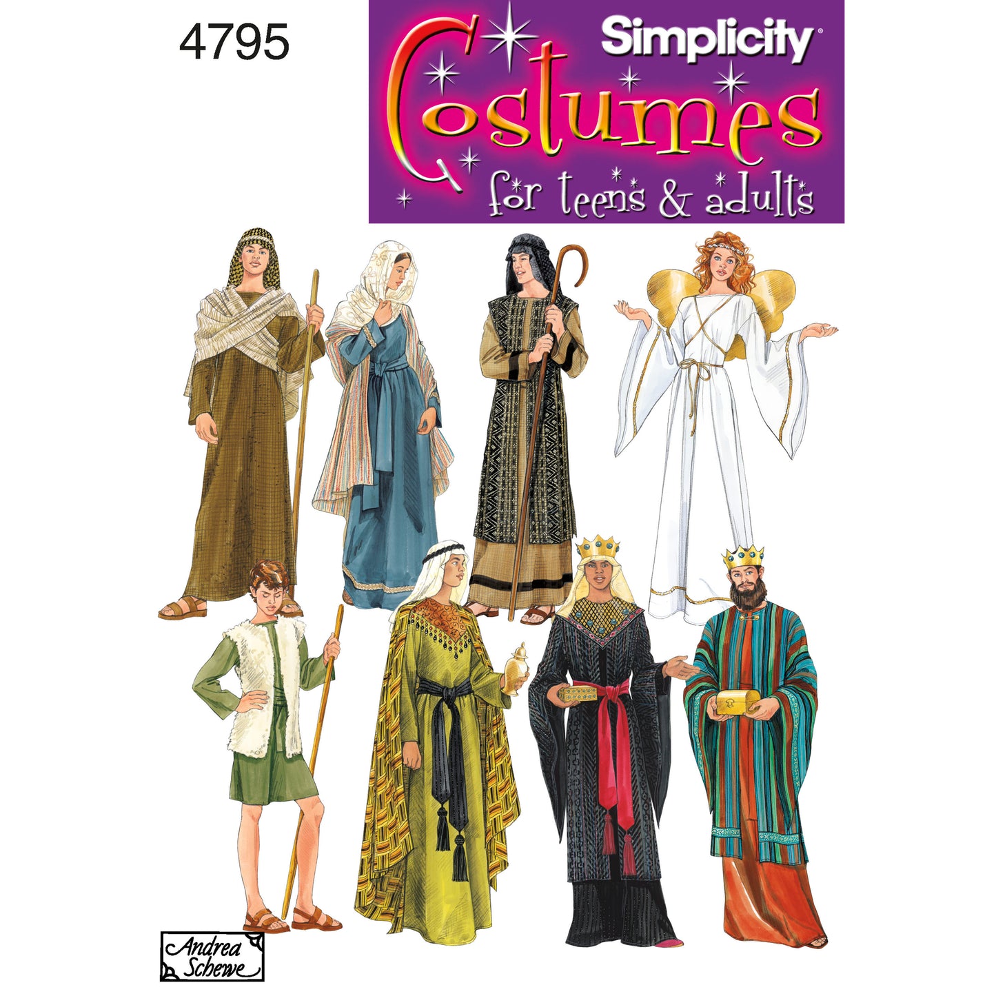 Simplicity Pattern 4795 Women's, Men & Teen Costumes