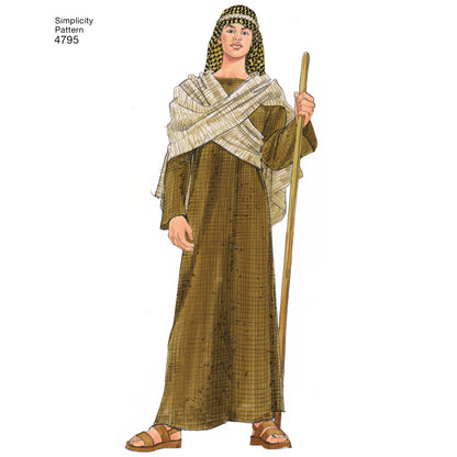 Simplicity Pattern 4795 Women's, Men & Teen Costumes