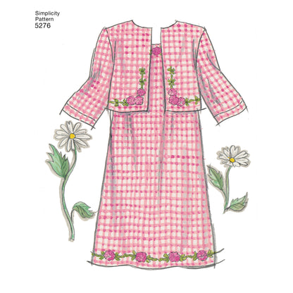 Simplicity Pattern 5276 OS Doll Clothes