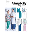 Simplicity Pattern 5443 Women's & Men's Plus Size Scrubs