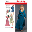 Simplicity Pattern 8013  Women's Vintage 1970's Dresses'