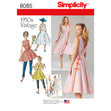 Simplicity Pattern 8085  Women's Vintage 1950's Wrap Dress in Two Lengths