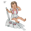 Simplicity Pattern 8099 Toddlers' Romper and Button-on Skirt