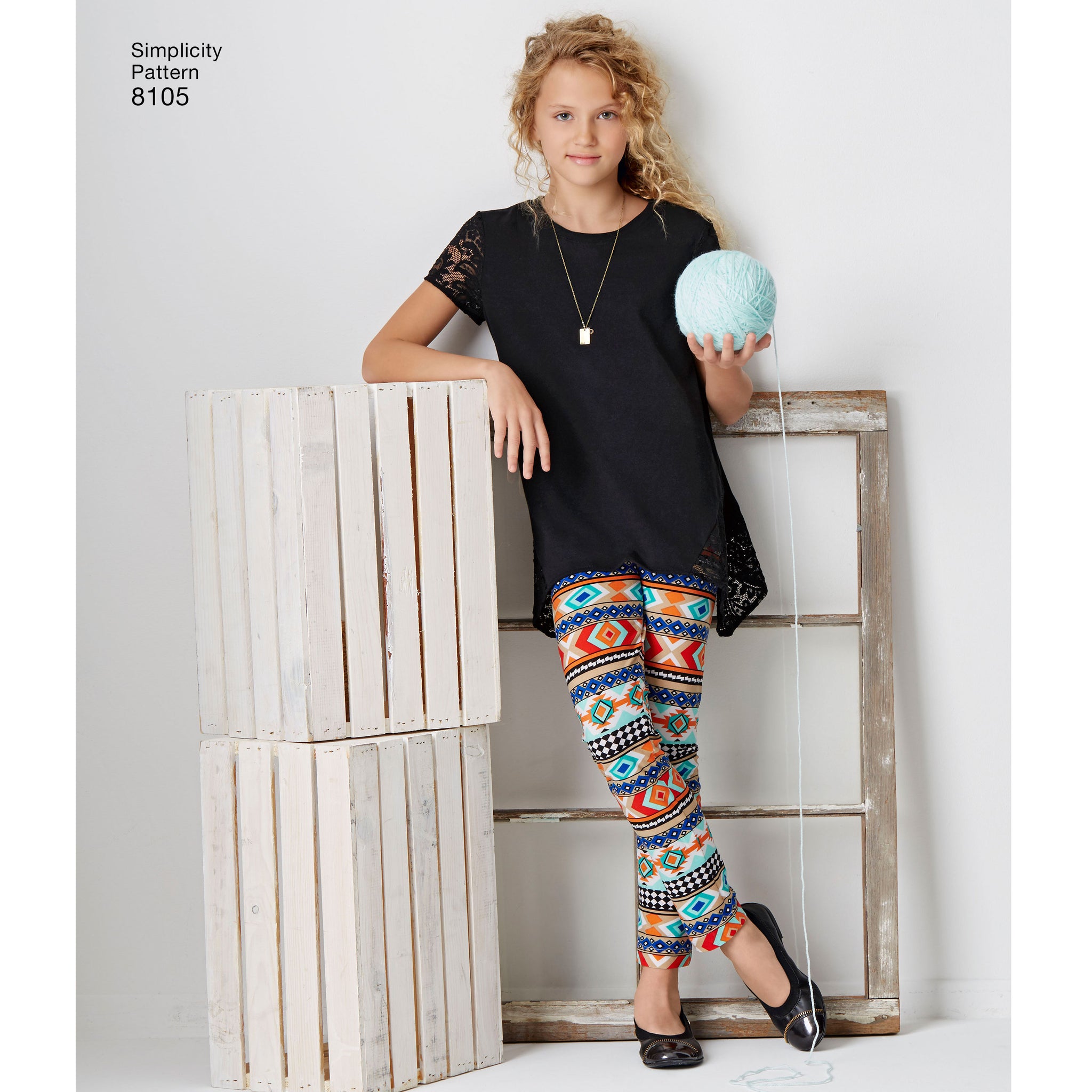 Simplicity Pattern 8105 Child's and Girls' Knit Tunics and Leggings –  Lincraft