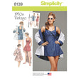Simplicity Pattern 8139 Women's Vintage Bathing Dress and Beach Coat