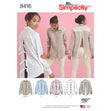 Simplicity Pattern 8416 Women's Shirt with Back Variations