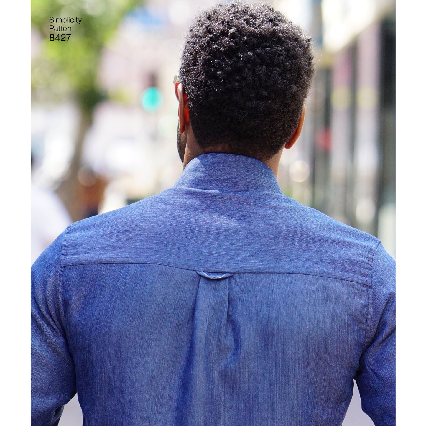 Simplicity Pattern 8427 Men's Fitted Shirt with Collar & Cuff Variations by Mimi G