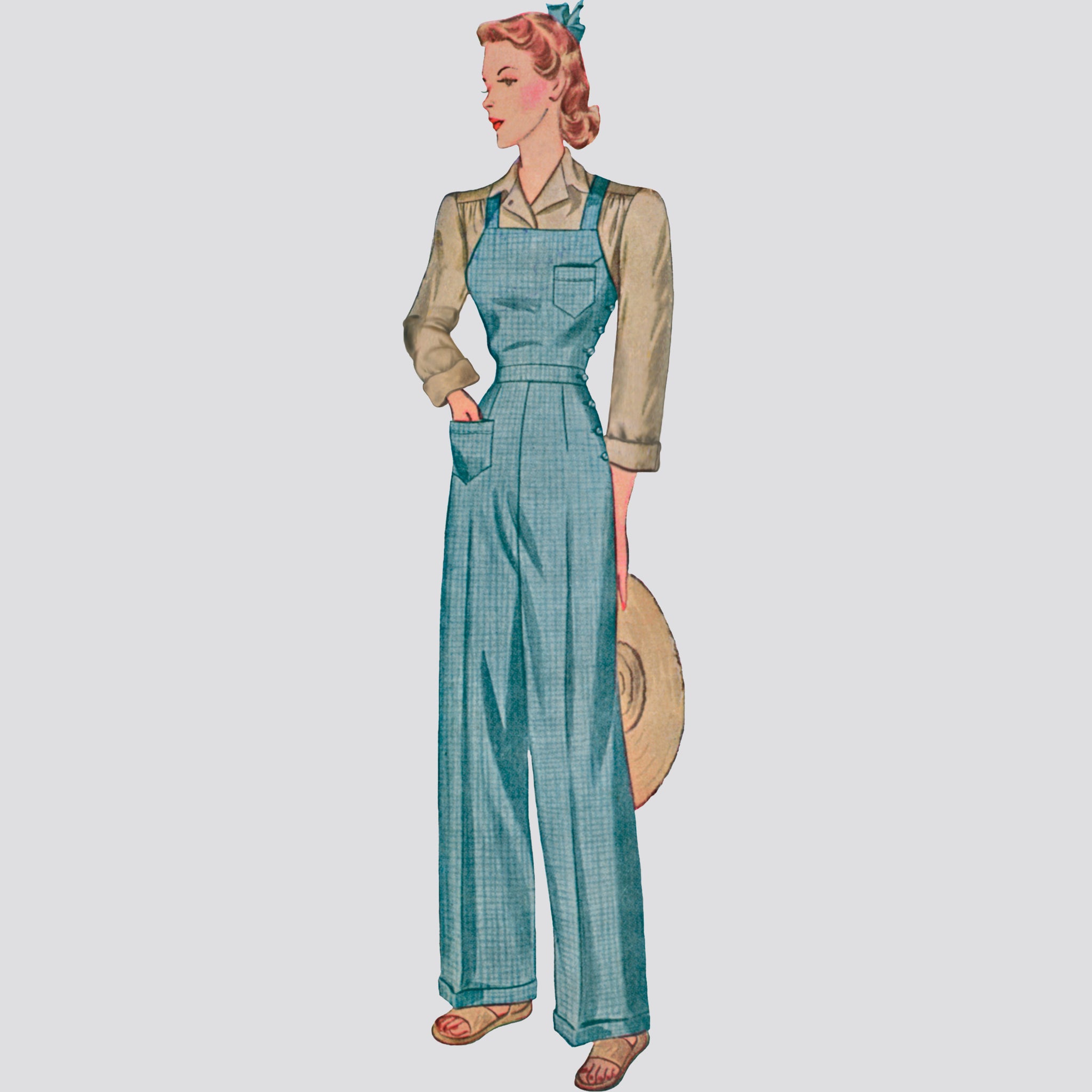 Simplicity 8447Pattern 8447 Women's Vintage Trousers, Overalls and