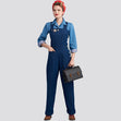 Simplicity Pattern 8447 Misses' Vintage Pants, Overalls and Blouses