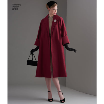 Simplicity Pattern 8509 Misses' Vintage Coat or Jacket