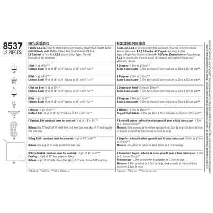 Simplicity Pattern 8537 Baby Accessories