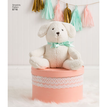 Simplicity Pattern 8716 Stuffed Animals