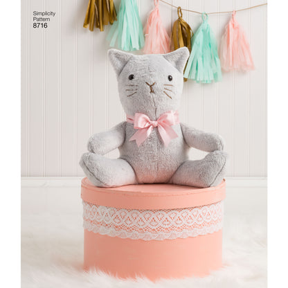 Simplicity Pattern 8716 Stuffed Animals