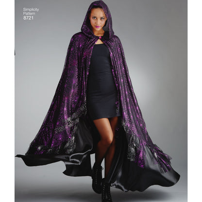 Simplicity Pattern 8721 Misses Capes